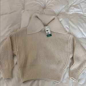 H&M Cream Cowl Neck Sweater